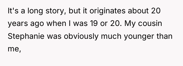 It's a long story, but it originates about 20 years...