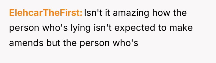 ElehcarTheFirst Isn't it amazing how the person who's lying isn't...