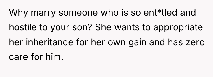 Why marry someone who is so ent*tled and hostile to...