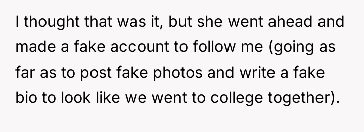 I thought that was it, but she went ahead and...