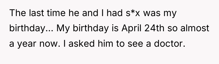 The last time he and I had s*x was my...