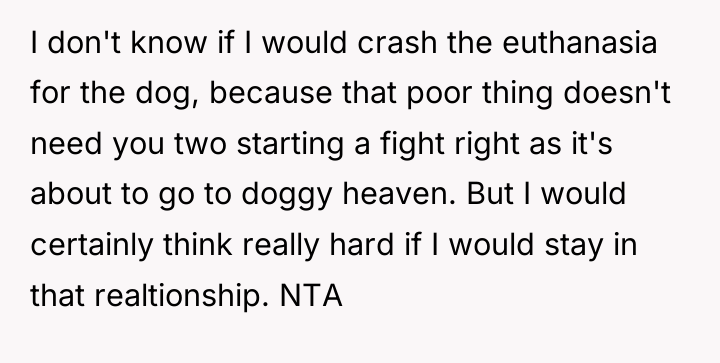 I don't know if I would crash the euthanasia for...