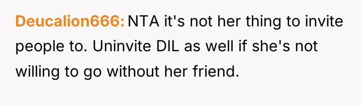 Deucalion666 NTA it's not her thing to invite people to....