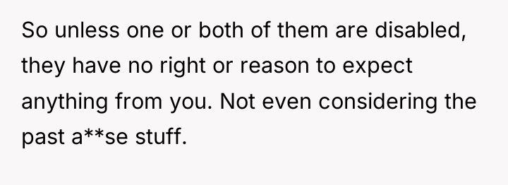 So unless one or both of them are disabled, they...