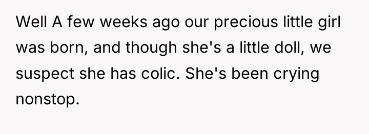 Well A few weeks ago our precious little girl was...
