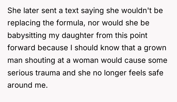 She later sent a text saying she wouldn't be replacing...