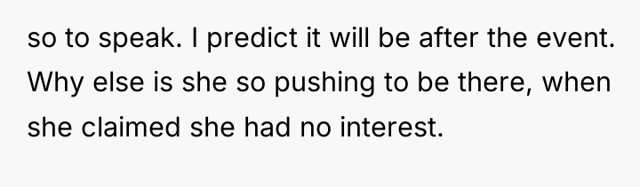 so to speak. I predict it will be after the...