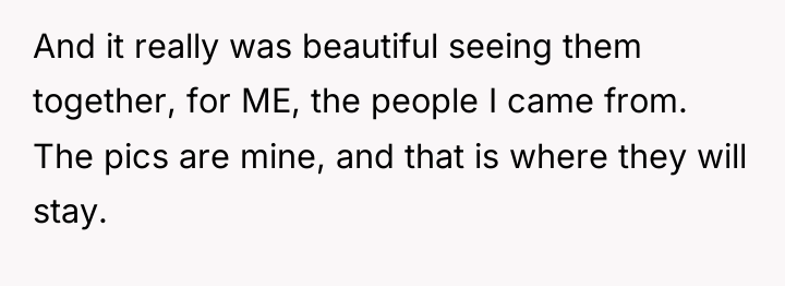 And it really was beautiful seeing them together, for ME,...