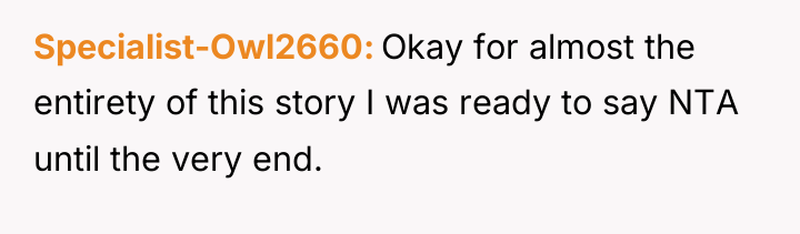 Specialist-Owl2660 Okay for almost the entirety of this story I...