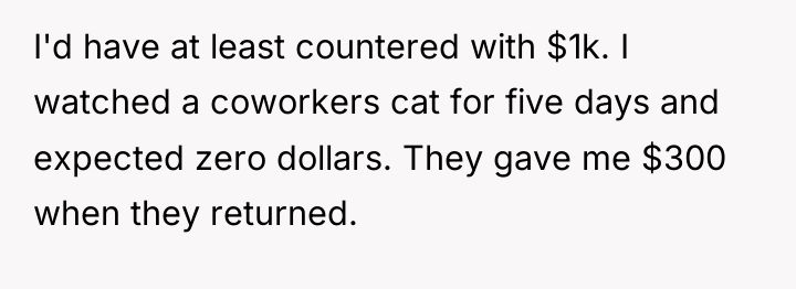 I'd have at least countered with $1k. I watched a...