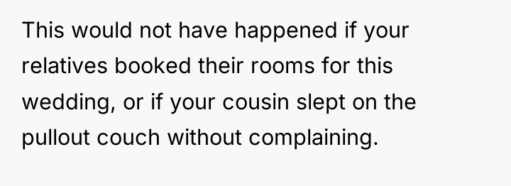 This would not have happened if your relatives booked their...
