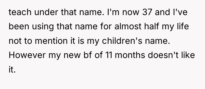 teach under that name. I'm now 37 and I've been...