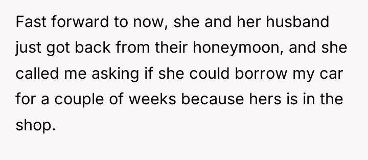 Fast forward to now, she and her husband just got...