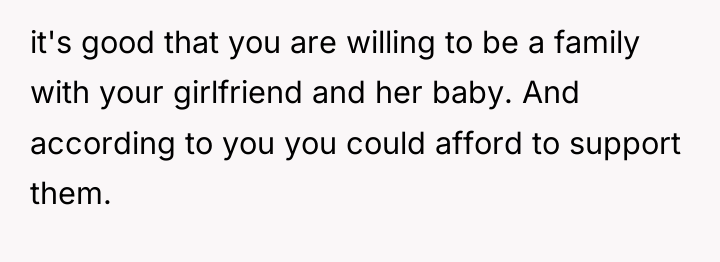 it's good that you are willing to be a family...