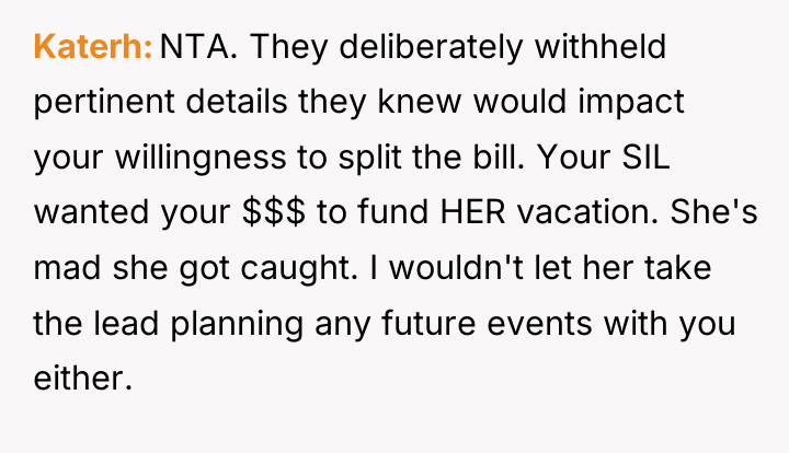 Katerh NTA. They deliberately withheld pertinent details they knew would...