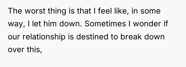 The worst thing is that I feel like, in some...