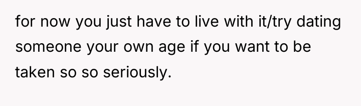 for now you just have to live with it/try dating...