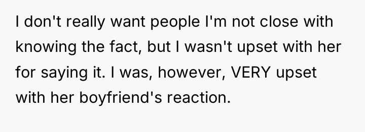 I don't really want people I'm not close with knowing...