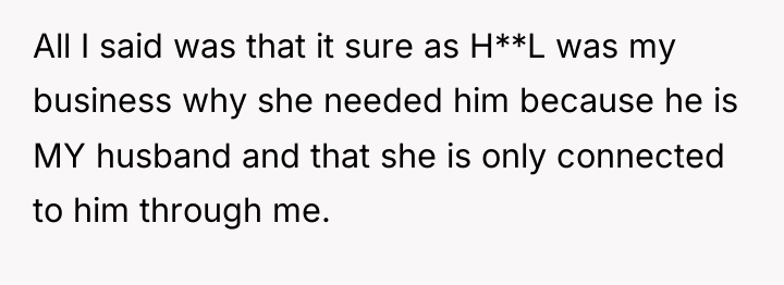 All I said was that it sure as H**L was...