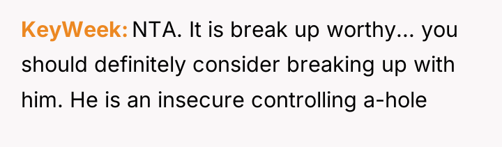 KeyWeek NTA. It is break up worthy... you should definitely...