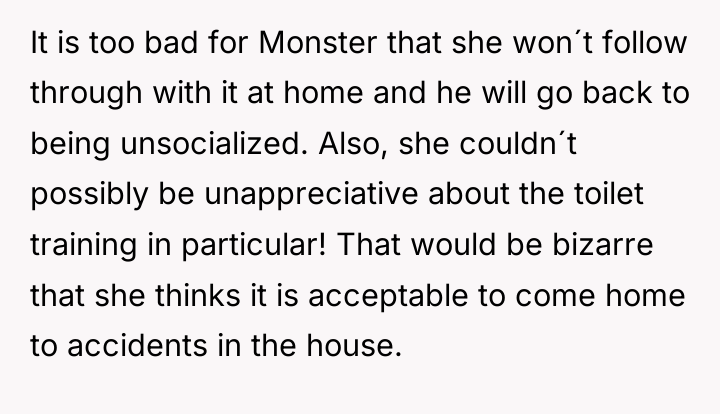 It is too bad for Monster that she won´t follow...
