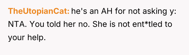 TheUtopianCat he's an AH for not asking y: NTA. You...