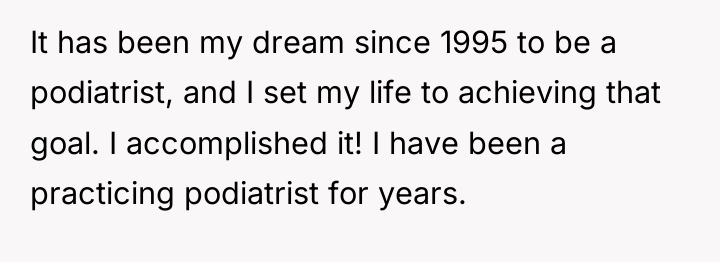 It has been my dream since 1995 to be a...