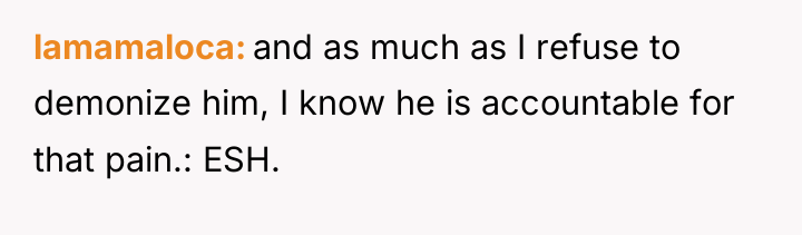 lamamaloca and as much as I refuse to demonize him,...
