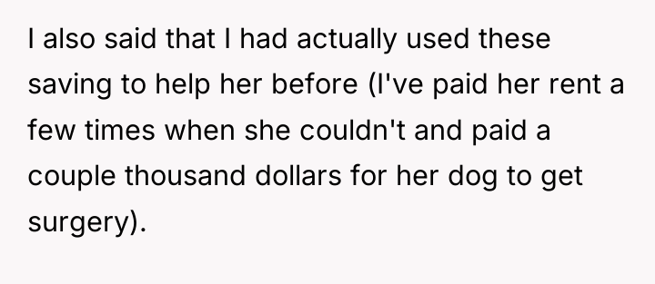 I also said that I had actually used these saving...