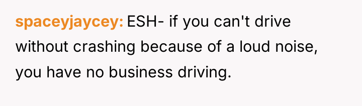 spaceyjaycey ESH- if you can't drive without crashing because of...