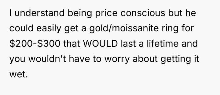 I understand being price conscious but he could easily get...