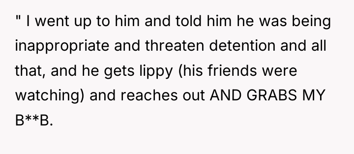 " I went up to him and told him he...