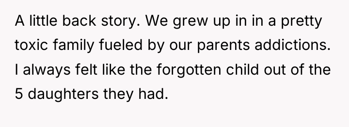 A little back story. We grew up in in a...