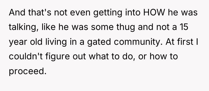 And that's not even getting into HOW he was talking,...