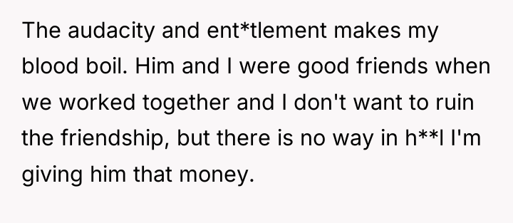The audacity and ent*tlement makes my blood boil. Him and...
