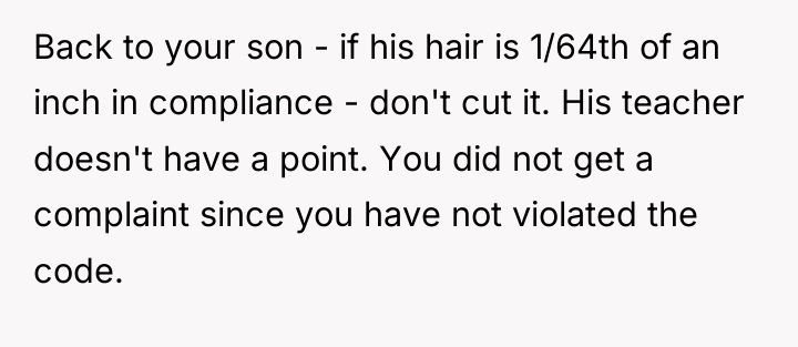 Back to your son - if his hair is 1/64th...