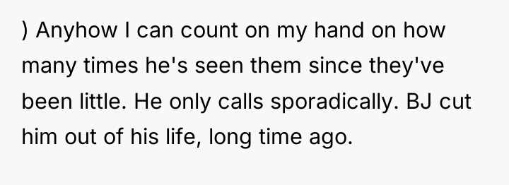 ) Anyhow I can count on my hand on how...