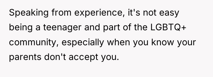 Speaking from experience, it's not easy being a teenager and...