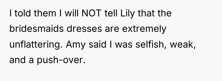 I told them I will NOT tell Lily that the...