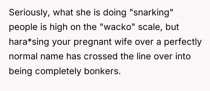 Seriously, what she is doing "snarking" people is high on...