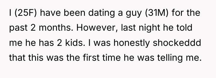 I (25F) have been dating a guy (31M) for the...