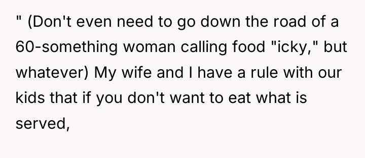 " (Don't even need to go down the road of...