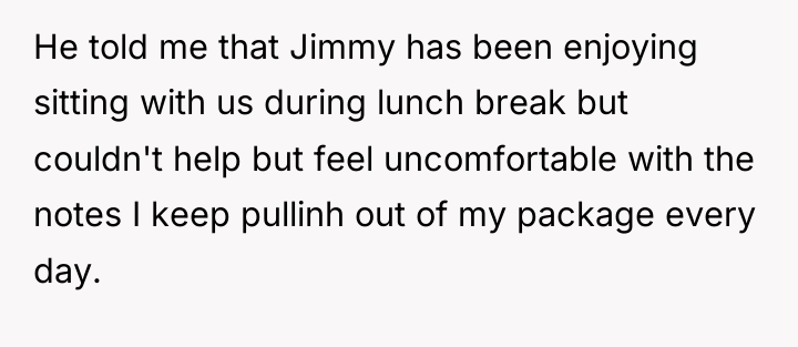 He told me that Jimmy has been enjoying sitting with...