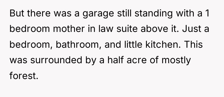 But there was a garage still standing with a 1...