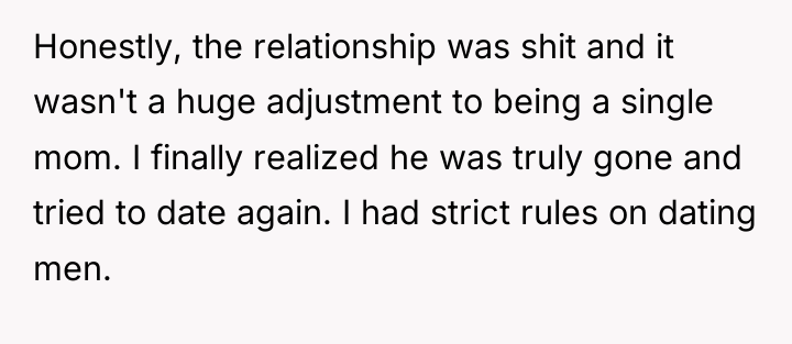 Honestly, the relationship was shit and it wasn't a huge...