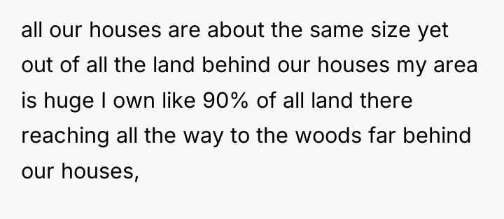 all our houses are about the same size yet out...