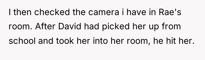 I then checked the camera i have in Rae's room....