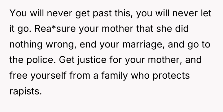You will never get past this, you will never let...