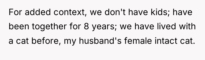 For added context, we don't have kids; have been together...