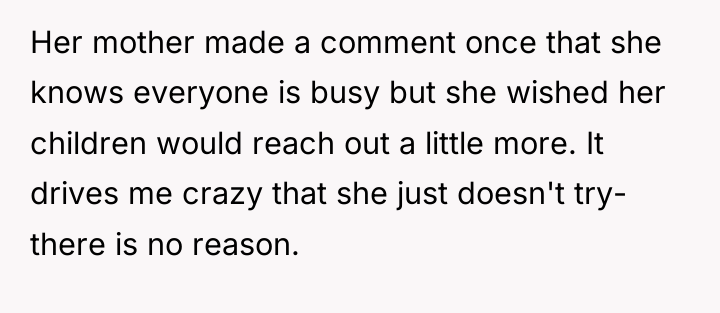 Her mother made a comment once that she knows everyone...